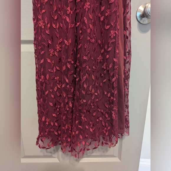 Baltic Born Marseille Embossed Maxi Dress in Mulberry - Picture 5 of 6